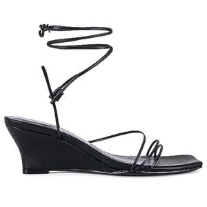 RAYE Zofia Wedge in Black Strappy Size 6